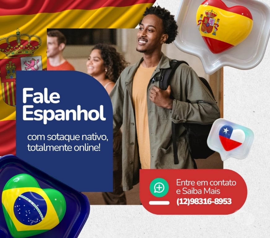 Aulas de ingles Sao Jose dos Campos SP - Fotos para Espanhol em 6 meses