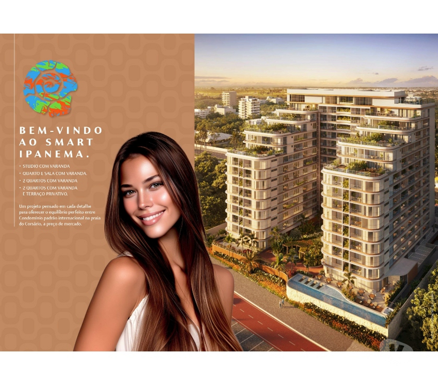 Empreendimentos imóveis Salvador BA Jardim Armação - Fotos para Smart Ipanema Studio na Praia do Corsário em Salvador-Ba