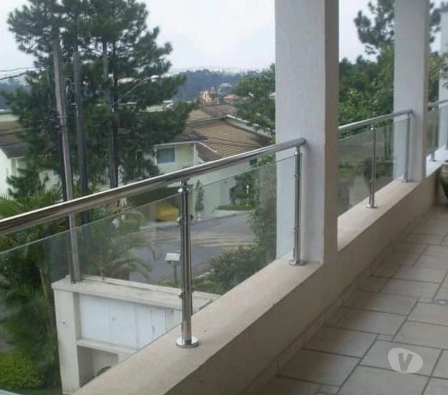 Outros serviços Barueri SP - images_alt_text Corrimão Aço Inox com vidro