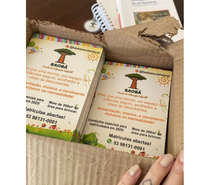 1000 panfletos couche 90 gramas.