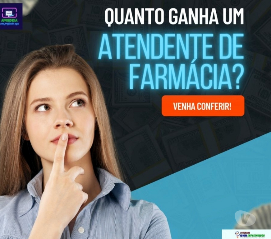 Capacitação profissional Triunfo Sul RS - Fotos para Curso Atendente de Farmácia em vídeo aulas. Zero Avançado