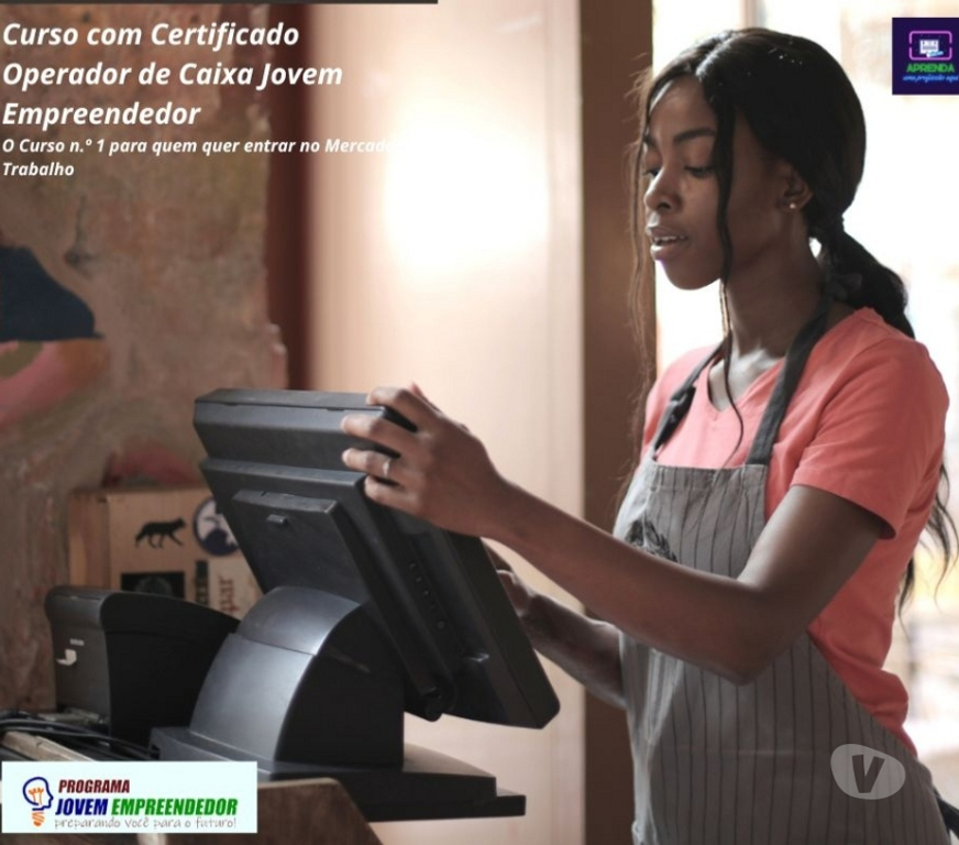 Capacitação profissional Caxias do Sul RS - Fotos para Curso Operador de Caixa em vídeo aulas e mais Certificado