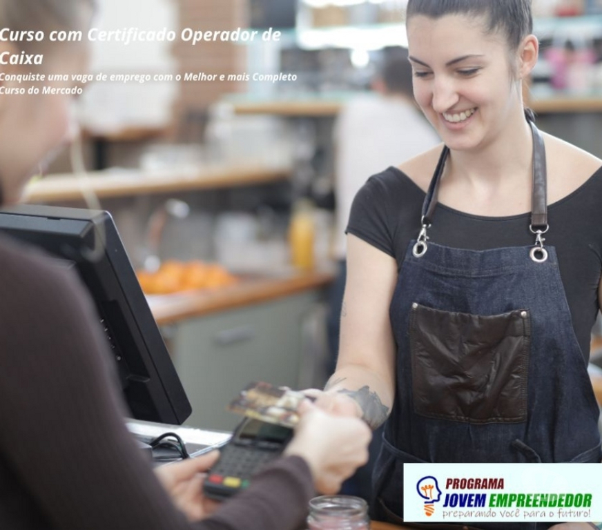 Capacitação profissional Caxias do Sul RS - Fotos para Curso Operador de Caixa em vídeo aulas e mais Certificado