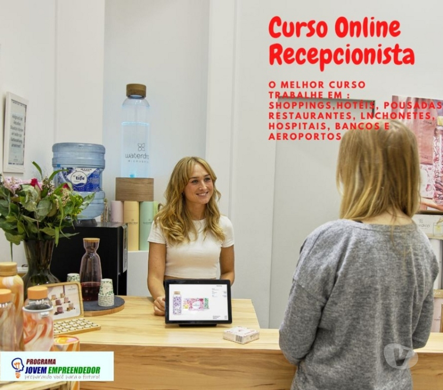 Capacitação profissional Videira SC - Fotos para Curso Recepcionista Profissional em vídeo aulas Certificado