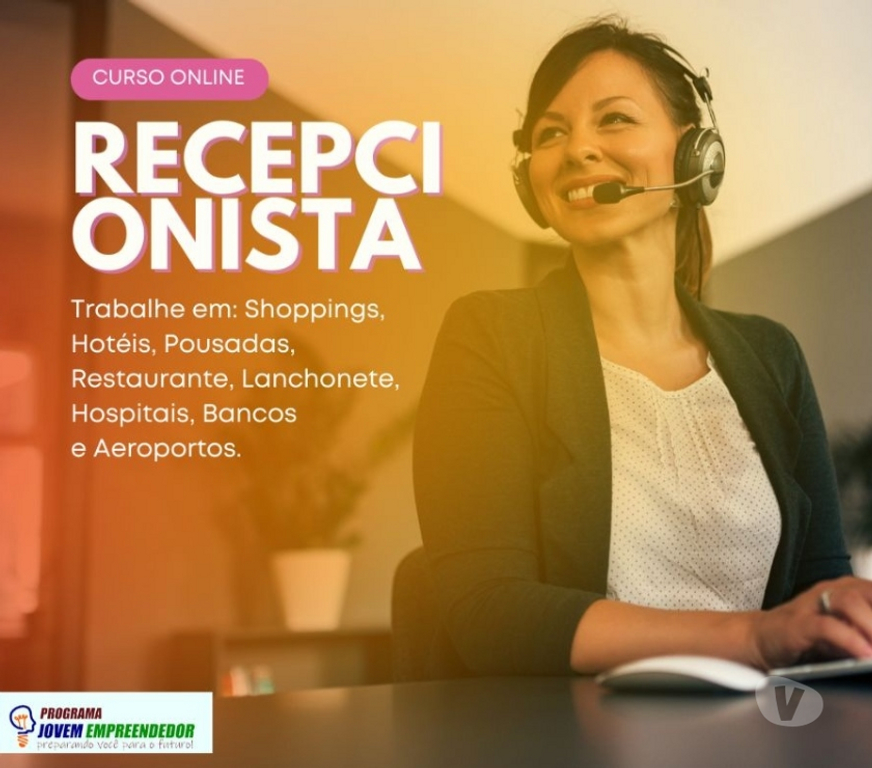 Capacitação profissional Videira SC - Fotos para Curso Recepcionista Profissional em vídeo aulas Certificado