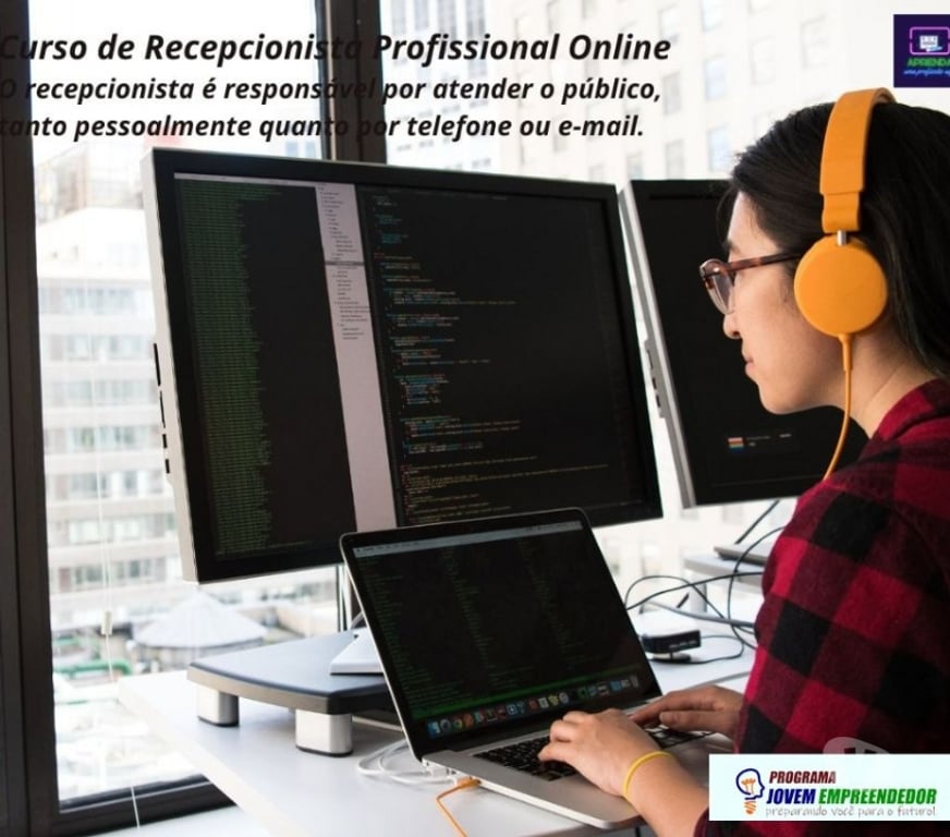Capacitação profissional Videira SC - Fotos para Curso Recepcionista Profissional em vídeo aulas Certificado