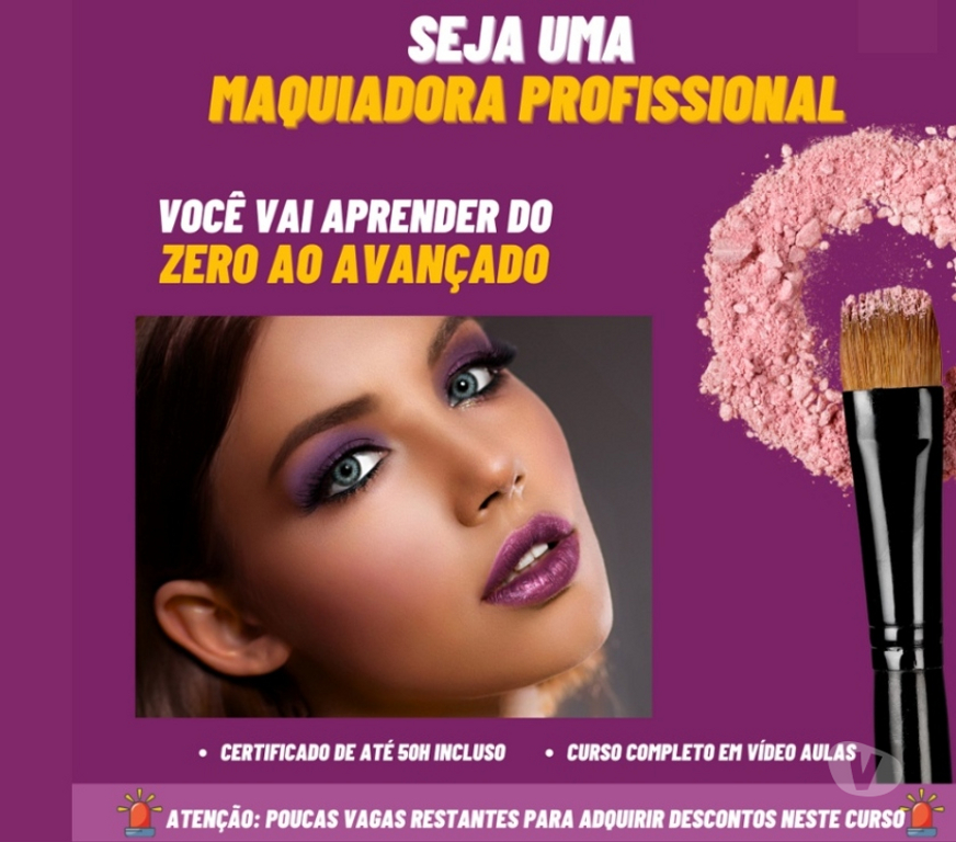Capacitação profissional Maringa PR - Fotos para Curso Maquiagem Profissional em vídeo aulas e Certificado