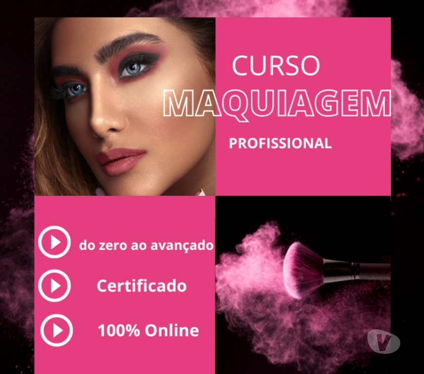 Capacitação profissional Maringa PR - Fotos para Curso Maquiagem Profissional em vídeo aulas e Certificado
