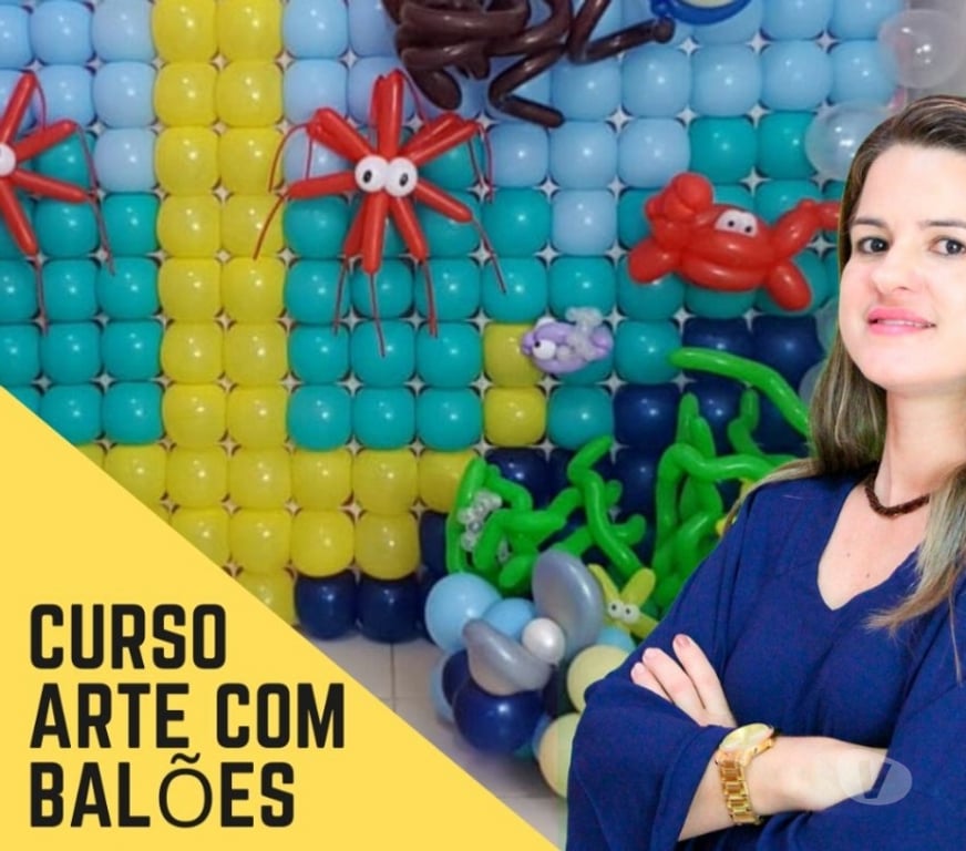 Capacitação profissional Canoas RS - Fotos para Curso Arte com Balões do zero em vídeo aulas e Certificado