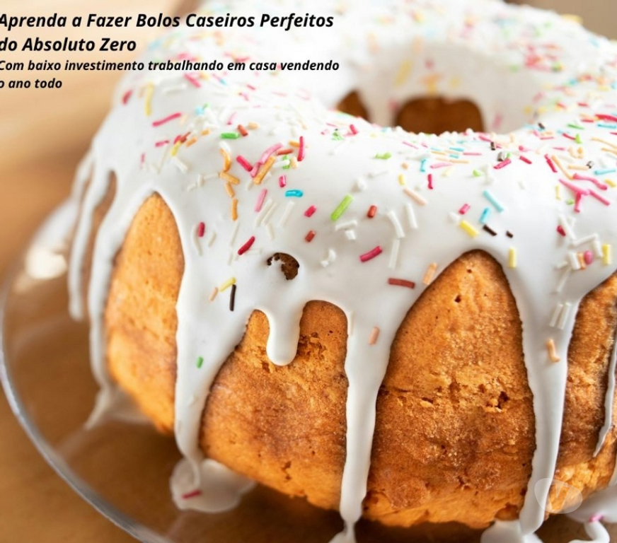 Capacitação profissional Rio Grande RS - images_alt_text Curso Bolo Caseiro Perfeito em vídeo aulas mais Certificado