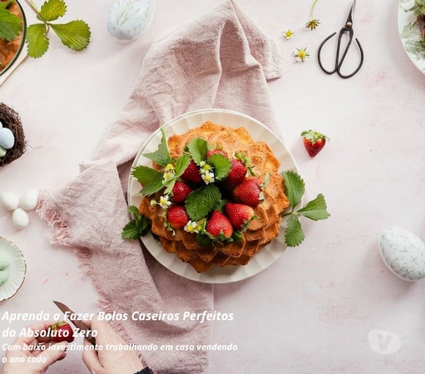 Capacitação profissional Rio Grande RS - images_alt_text Curso Bolo Caseiro Perfeito em vídeo aulas mais Certificado