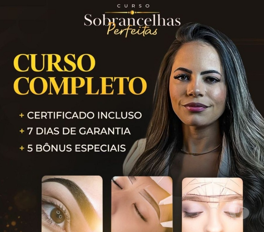 Capacitação profissional Passo Fundo RS - Fotos para Curso Sobrancelhas Perfeitas em video aulas e certificado