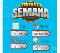 Ofertas da semana . Panfletos, tags, talão ,adesivo