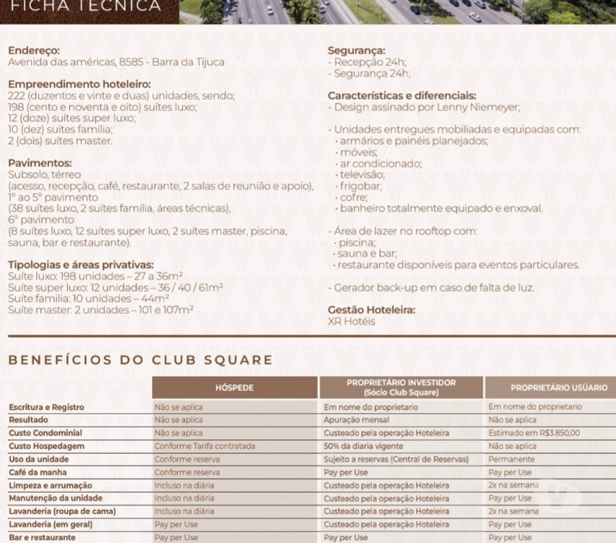 Apartamentos a venda Rio de Janeiro RJ Recreio - Fotos para Vogue Square - Apartamento de 1 quarto com 27m2