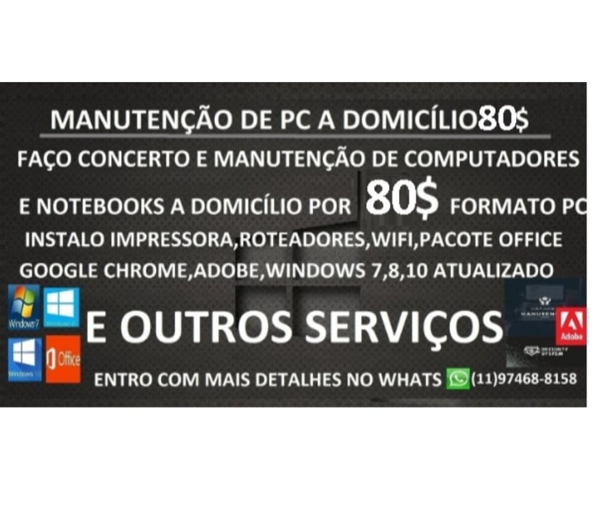 Serviços de Informática Sao Paulo SP Tatuapé - Fotos para Manutenção De CPU A Domicilio 80$