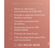 Serviços para (MEI) Microempreendedor Individual