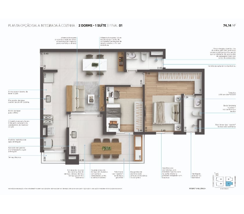 Empreendimentos imóveis Indaiatuba SP - Fotos para Indaiatuba - Apartamento 2 Dormitorios 1 Suíte, 2 Vagas