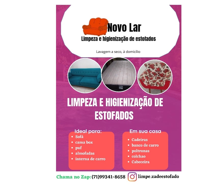 Outros serviços Candeias BA - Fotos para Lavagem a Seco de Sofás, Poltronas e Cadeiras em Candeias