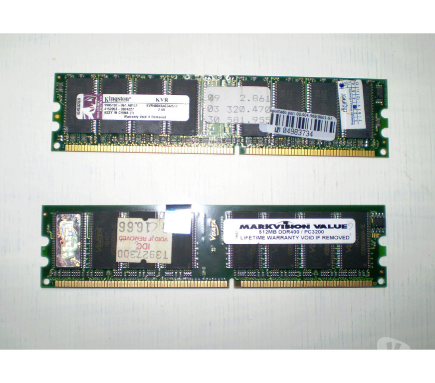 Computador Porto Alegre RS Porto Alegre Sul - Fotos para Par de memórias antigas DDR1.- Cód. 285 -