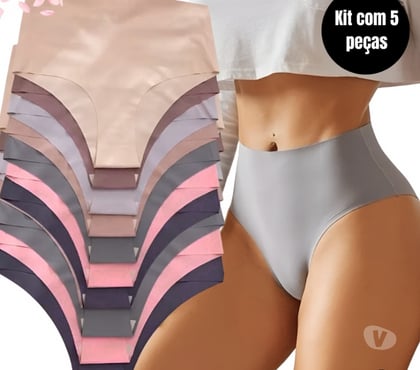 Roupas e Acessórios Alto de Pinheiros Sao Paulo SP - Fotos para Kit 5 Calcinhas Cós Alto sem costura