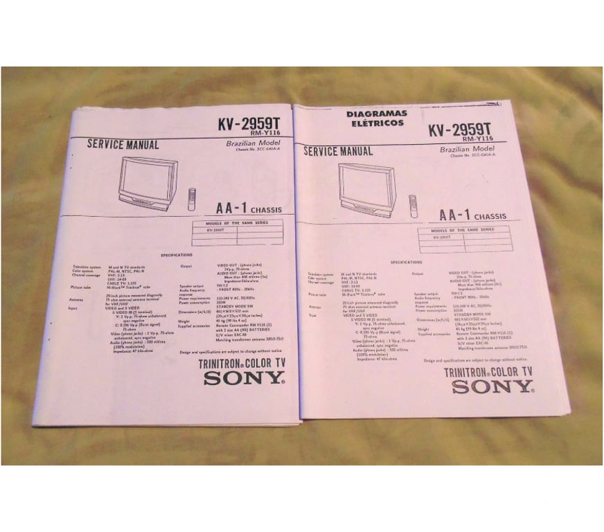 DVDs a Venda Porto Alegre RS Porto Alegre Sul - Fotos para Três manuais de serviço de TVs e monitor.Cód.320