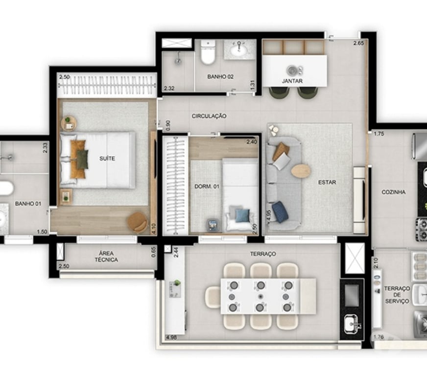 Apartamentos a venda Sao Paulo SP Vila Prudente - Fotos para 02 dormitórios na Vila Ema - apartamento 72m²