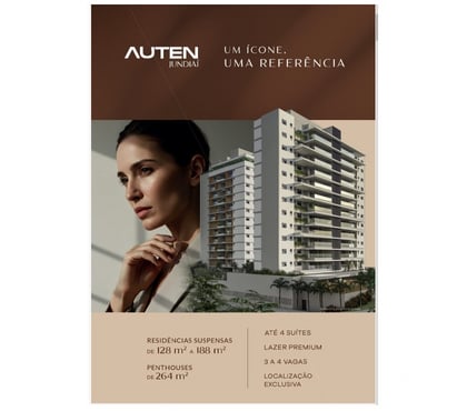 Lançamentos Imóveis - Fotos para Auten Jundiaí- apartamentos alto padrão de 128m² a 264m²