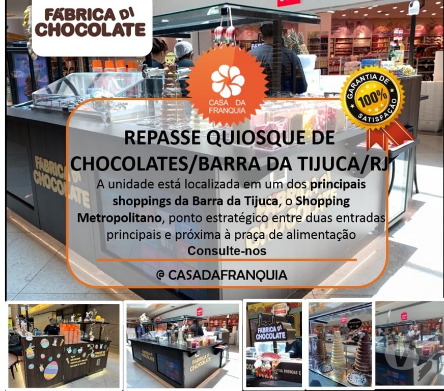 Comprar Loja Rio de Janeiro RJ Barra da Tijuca - Fotos para REPASSE – QUIOSQUE FABRÍCA DE CHOCOLATE