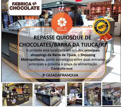 Venda Loja Barra da Tijuca Rio de Janeiro RJ - Fotos para REPASSE – QUIOSQUE FABRÍCA DE CHOCOLATE