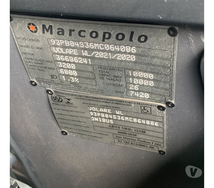  Ônibus Usados Curitiba PR Cidade Industrial de Curitiba - Fotos para Micro Onibus Executivo Volare WL-On ano 2021 cód.9976