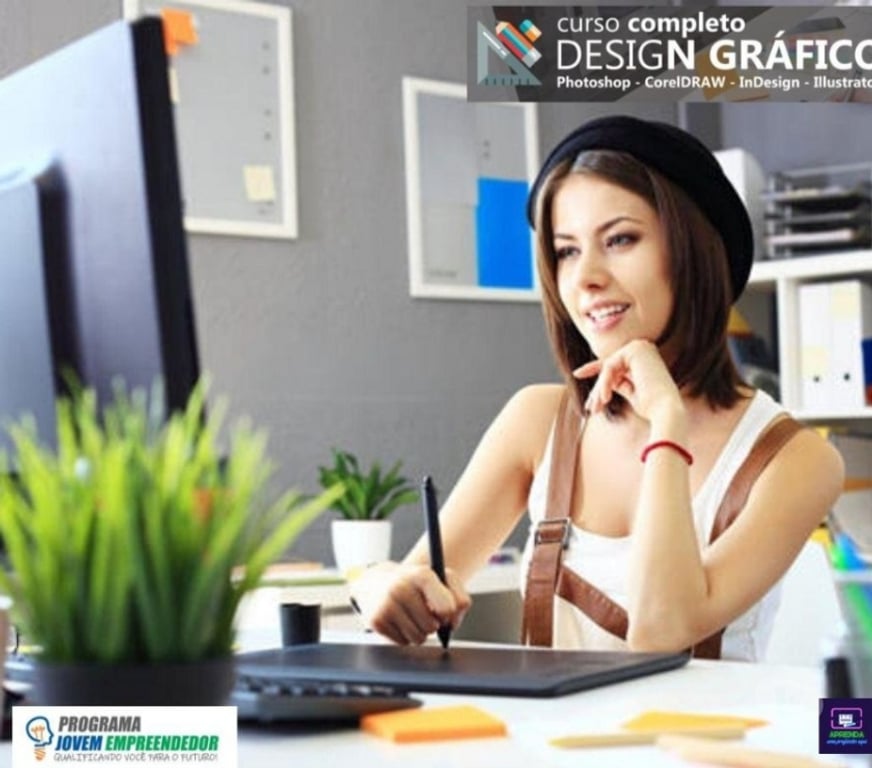 Capacitação profissional Londrina PR - Fotos para Curso Online Completo de Design Gráfico e mais Certificado