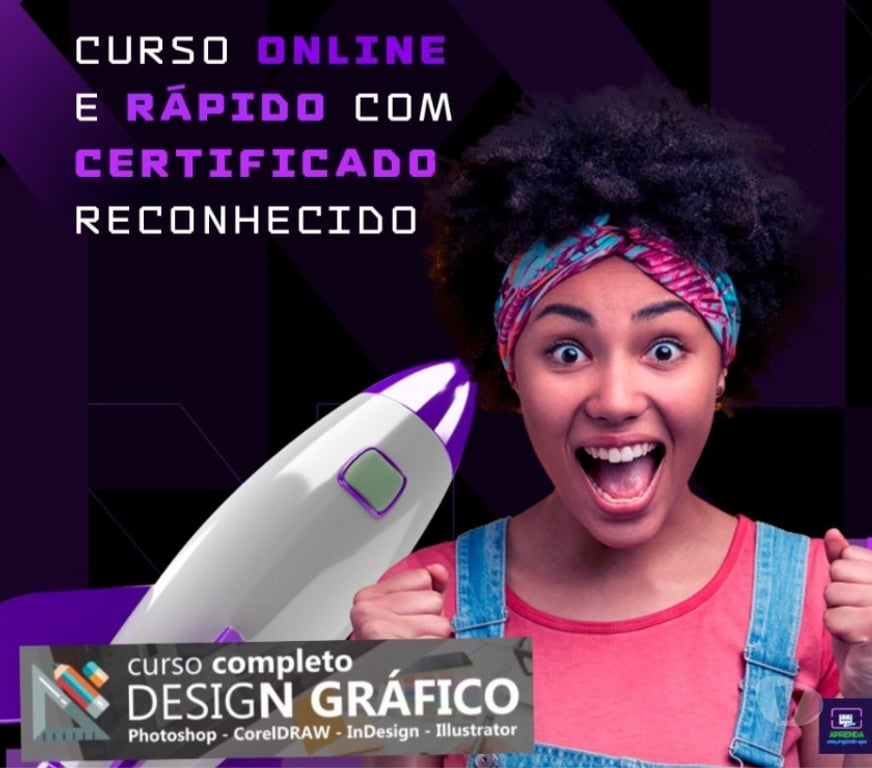 Capacitação profissional Londrina PR - Fotos para Curso Online Completo de Design Gráfico e mais Certificado