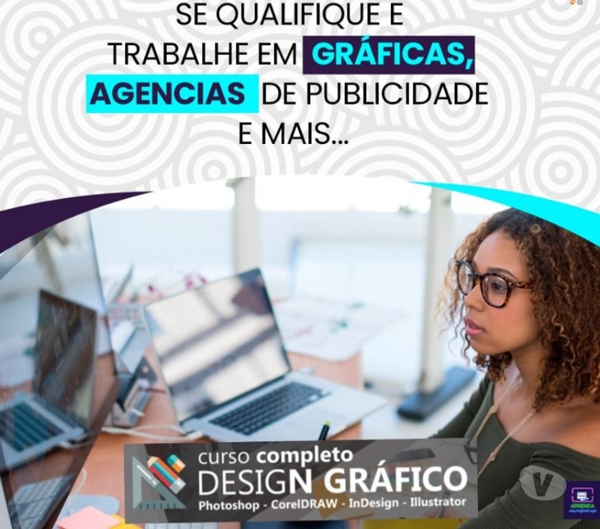 Capacitação profissional Londrina PR - Fotos para Curso Online Completo de Design Gráfico e mais Certificado