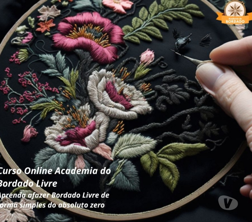 Capacitação profissional Itajai SC - Fotos para Curso Online de Bordado Livre do absoluto 0 e Certificado