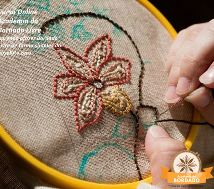 Capacitação profissional Itajai SC - Fotos para Curso Online de Bordado Livre do absoluto 0 e Certificado