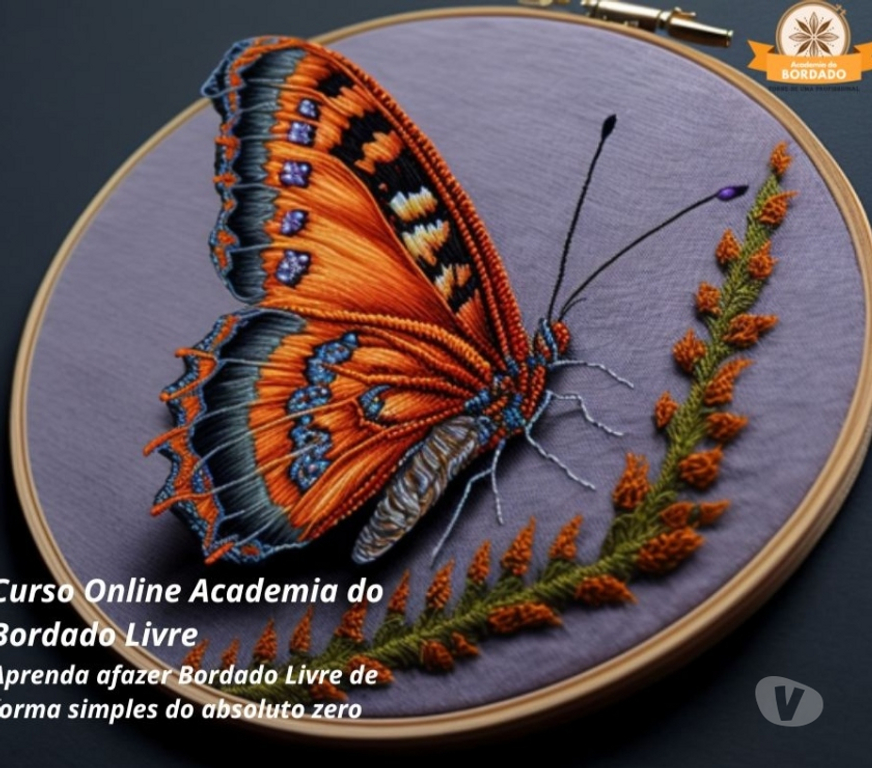 Capacitação profissional Itajai SC - Fotos para Curso Online de Bordado Livre do absoluto 0 e Certificado