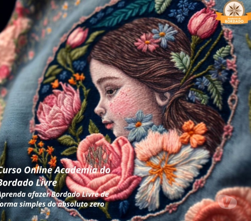 Capacitação profissional Itajai SC - Fotos para Curso Online de Bordado Livre do absoluto 0 e Certificado