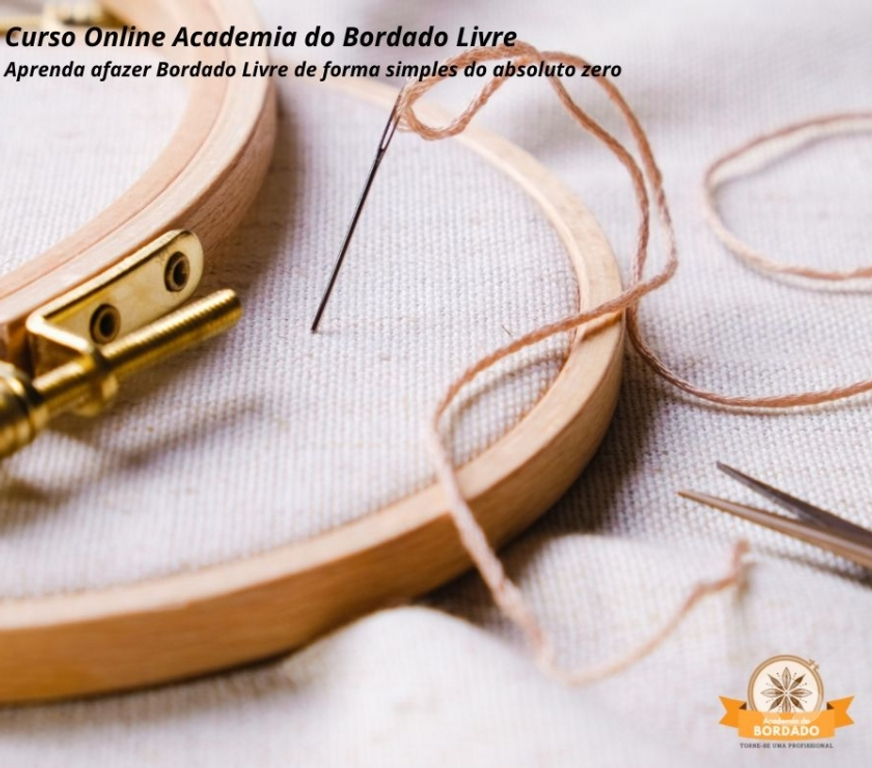 Capacitação profissional Itajai SC - Fotos para Curso Online de Bordado Livre do absoluto 0 e Certificado
