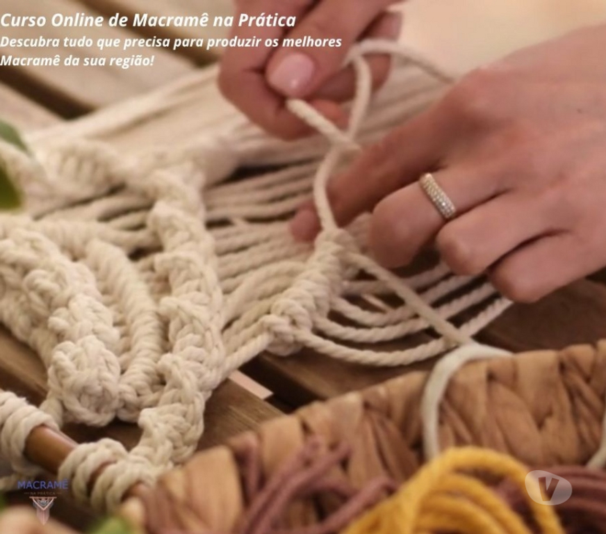 Capacitação profissional Joinville SC - images_alt_text Curso Online Macramê na Prática do zero mais Certificado