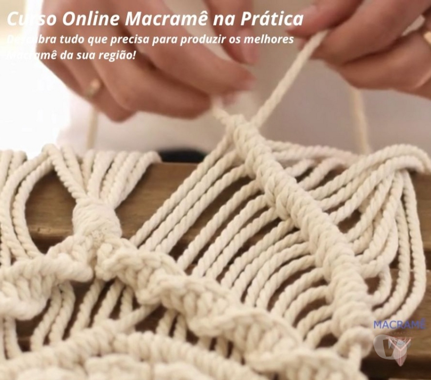 Capacitação profissional Joinville SC - images_alt_text Curso Online Macramê na Prática do zero mais Certificado