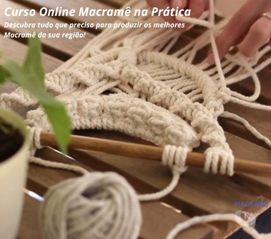 Capacitação profissional Joinville SC - images_alt_text Curso Online Macramê na Prática do zero mais Certificado