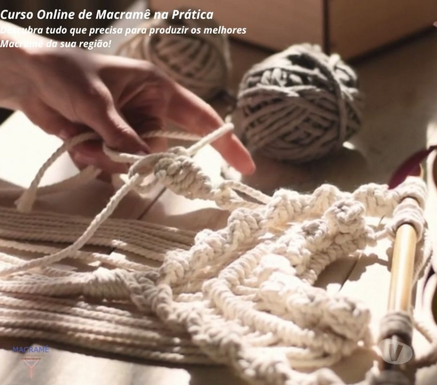 Capacitação profissional Joinville SC - images_alt_text Curso Online Macramê na Prática do zero mais Certificado