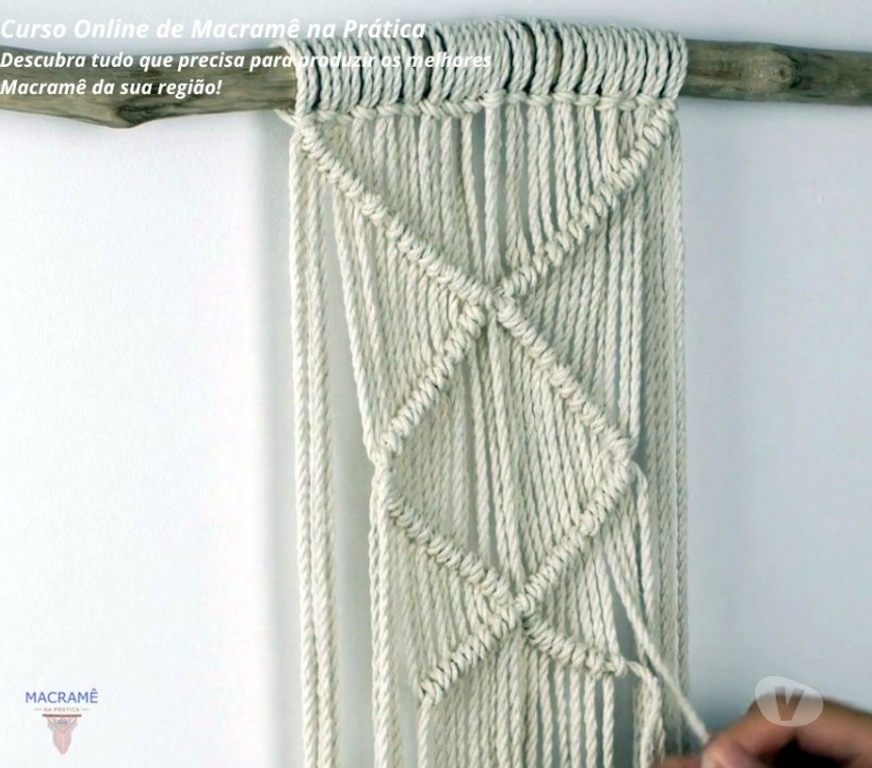 Capacitação profissional Joinville SC - images_alt_text Curso Online Macramê na Prática do zero mais Certificado