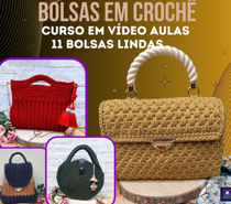 Curso Online Bolsas de Crochê Aprenda a fazer lindas bolsas