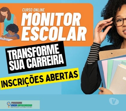 Capacitação profissional - Fotos para Curso Online Monitor Escolar em Video Aulas e Certificado