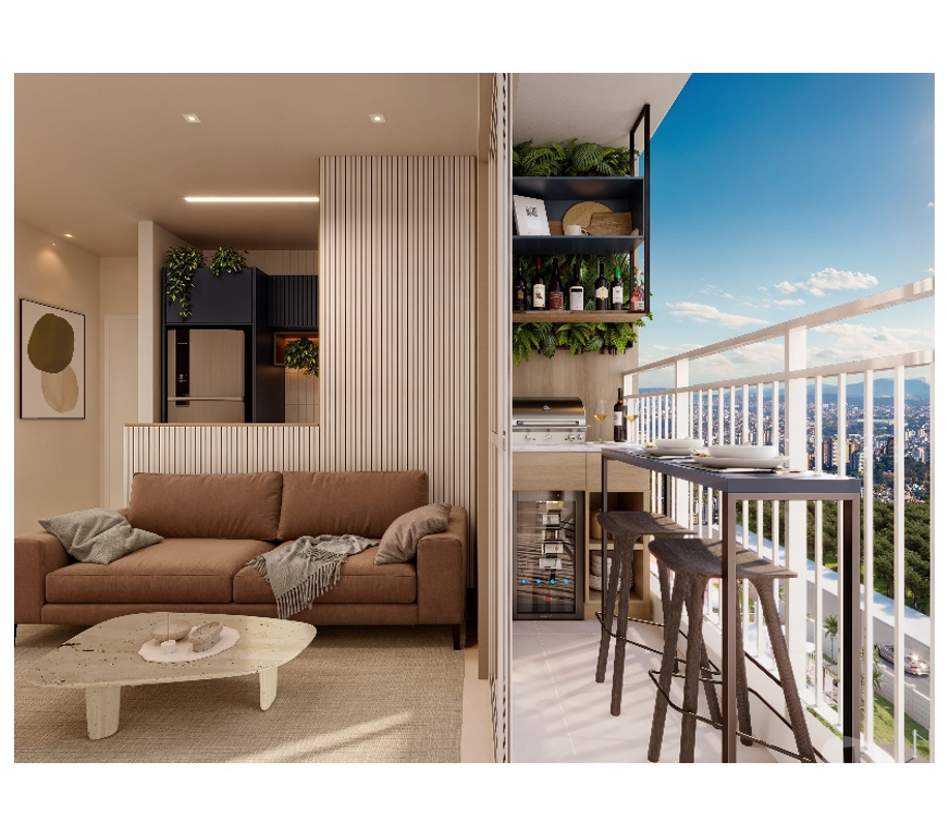 Empreendimentos imóveis Indaiatuba SP - Fotos para Indaiatuba - Apartamento 2 Dormitorios com Sacada