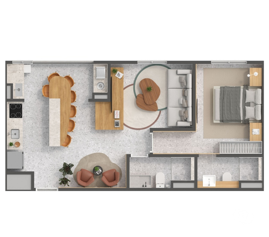 Empreendimentos imóveis Indaiatuba SP - Fotos para Indaiatuba - Apartamento 2 Dormitorios sendo 1 Suíte