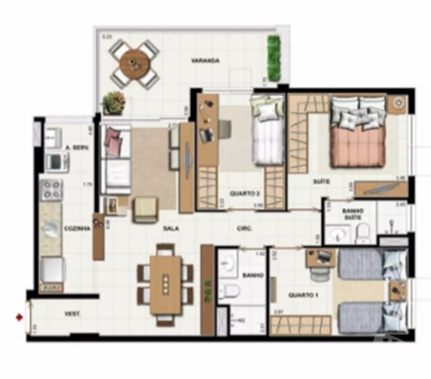 Apartamentos a venda Rio de Janeiro RJ Recreio - Fotos para Ocean Pontal - Apartamento de 3 Quartos com 81m2