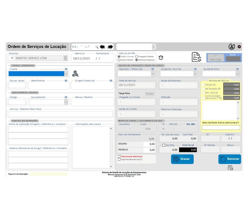 Serviços de Informática Rio de Janeiro RJ Ilha do Governador - Fotos para Software de Gestão de Locação de Munck