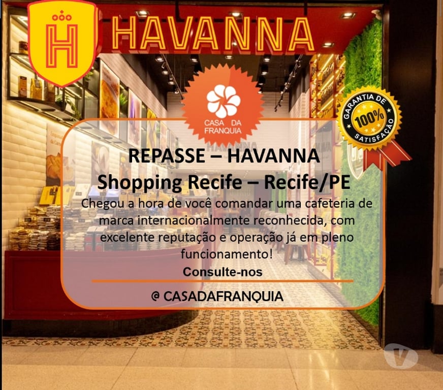 Comprar Loja Recife PE - Fotos para 🔥 REPASSE – FRANQUIA HAVANNA – SHOPPING RECIFE (PE)
